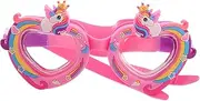 Cute Cartoon Unicorn Swimming Goggles for Fog UV Protection Swim Gear with Adjustable Strap Soft for Comfortable Fit Pool Activities