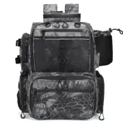 Rabjen Fishing Tackle Backpack with Rod Holders, Bottle Holder, Storage Bag S...