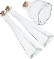 GETAJGHSD 3pcs Wedding Sand Bottle Set Mini Jars with Lids Glass Vials with Corks Essential Oil Diffusion Bottles Small Jars Bridal Shower Favors Wedding Party Favors Transparent Glass