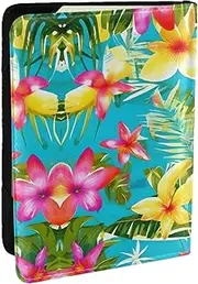 [JEJEA] Summer Style Hawaiian Print Travel Organizer Credit Cards Case Passport BookPassport Holder Cover Wallet forTraveling,, Black, One Size