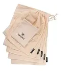 Karlstert Cotton Produce Bags in Pouch, Set of 5 (Natural)