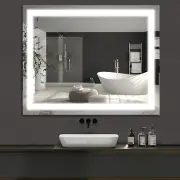 40”X 32” Bathroom Led Vanity Mirror with 3 Colors Light, Dimmable Touch Switch C