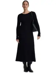 [Oxford] Paige Stretch Knitted Dress in Black