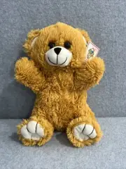 It's in the bag Tan White Plush Teddy Bear 10 Inches Stuffed Animal - NWT