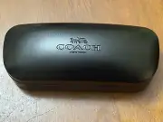 Coach Hard Clamshell Black Glasses Sunglasses Case with Microfiber Cloth