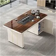 Tea Table Wood Coffee Table, Kung Fu Tea Table Home Living Room Office Tea Table Coffee Table with Kettle Coffee Table KeYJ