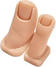 LOORGVEL 2pcs Silicone Practice Fingers for Nail Art Training Ergonomic Design for Realistic Acrylic Nail Practice Flexible and Durable Fake Toes for Convenient Simultaneous Use