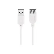 Goobay USB 2.0 Hi-Speed Extension Cable for Smartphones/Cameras/MP3 Players - White