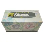 Vintage 1988 KLEENEX White Tissues FLORAL Box Kimberly-Clark 280 2-ply New