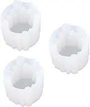 3Pcs Crystal Shape Candle Holder Molds DIY Epoxy Casting Resin Craft Making Tools for Unique Home Decor and Present Giving