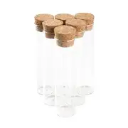 Cork Stopper Glass BottlesMini Clear Glass Bottles.0.74 Oz10 Pcs