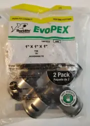 SharkBite (2 Pack) EvoPEX Tee 1" X 1" X 1'' Pex Only Fitting 1061632