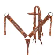Showman Teal Bayou Browband Headstall & Breast Collar Set
