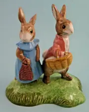 Beswick Beatrix Potter Flopsy and Benjamin Bunny Tableau *new in box*