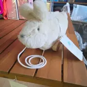 Cloud Island Plush Bubby Rabbit Pull Toy Wheels Pull String Super Soft NEW