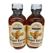 Benjamins Jamaican Ginger Flavouring Extract 60ml (Pack of 2))