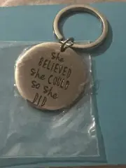 5 Pack “she believed she could so she did” keychain