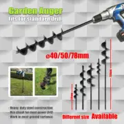 Drill Drived Garden Auger Earth Planter Post Hole Digger Ø40 Ø50 Ø78mm 220-750mm
