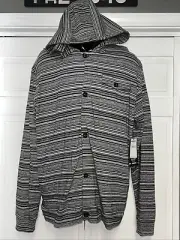 RUSTY BRAND MENS HOODIE SWEATSHIRT INDI SLIM FIT SIZE LARGE TRINIDAD $59.50 NWT