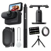 Insta360 4K GO 3S Black 128GB Camera WiFi Mini Waterproof Camera + Selfie Stick