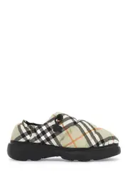 [BURBERRY] BURBERRY nylon check mules pillow for 40 Khaki