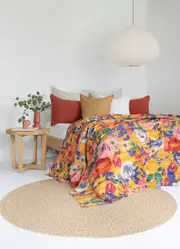 Kantha Quilt Indian Quilt Block Print Quilt Bedspread Bohemian Boho Cotton Throw Quilt Handmade Blanket Doona King Size 057