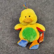Baby Gund Plush Tutti Frutti Duck Chick 58324 Yellow Red Soft Toy Stuffed Animal
