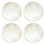 4 Pcs 30mm Mother of Pearl Buttons, 2 Holes Pearl Shell Buttons, Gray