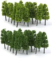 20pcs Plastic Model Trees for Crafts, Wargames, War Gaming Scenery or Building Diorama Scenics