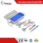 6 Pcs Suture Scissor Forceps Needle Holder Instruments Kit-03 Plastic surgery