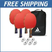 Complete Table Tennis Paddle Set with 8 Balls & Carry Case - Perfect for Groups