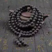 Natural Ebony Wood (Karungali Kattai) Religious Mala Malai Mala beads 108 @