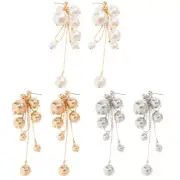 Personalized Earrings Long Tassels Drop Earrings Imitation Pearl Drop Earrings