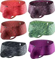 [Hanhepee] Men's Colorful Cheeky Boxer Briefs Sexy Stretch Low Rise Hipster Quick-dry Mini Cheek Thong Underwear