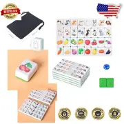 Quality 4-Player Mahjong Set with 32 Adorable Tile Designs and Easy Setup