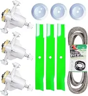 Deck Rebuild Kit for Hus tler Raptor 52" Deck for (3) Spindle 604214 (3) Blade 603995 (1) Belt 791988 (3) Idler 603988 forustler Raptor 52" and Hus tler Raptor Limited Lawn Decks