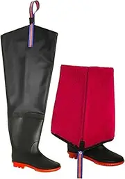 [OBGOUTLT] PVC Wading Boots Fishing Hip Waders Height 80cm Winter Warm Overknee Waders for Shallow Water Streams Mud Boots