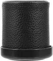 WEKAMOS 1set Compact Dice Holder with Mute Shaking Design for Game Nights and Ktv Parties Includes Soft Leather Dice Cup with Base Comfortable Grip for Smooth Use for Family Fun