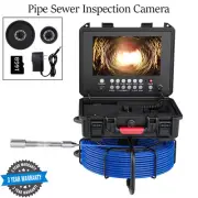 Sewer Camera 9" LCD Monitor Video Pipe Inspection Camera with 8 LED Lights