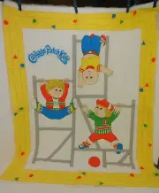 1984 Cabbage Patch Kids Quilt Panel Baby Infant Toddler Monkey Bars