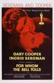 For Whom The Bell Tolls poster Ingrid Bergman Gary Cooper on 1943 Old Photo
