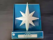 NEW holiday Time Christmas 11" Frosted Liberty Star Tree Topper with Warm White