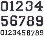 NULYLU 2 Sets Digital Stickers Name Stickers by Jersey Self Number Large Numbers Non-Woven Fabric Black