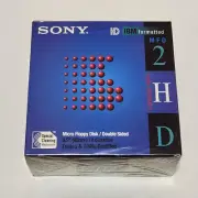 Sony MFD-2HD 10 Pack 3.5" Micro Floppy Disks Double Sided IBM Formatted Sealed