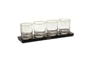 4pc Tempa Winston Spirits Tasting Flight 305ml Crystal Glass w Storage Set