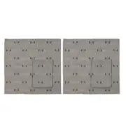 2x 4pc Belle Tuft Cotton Kitchen Napkin Cloth Set 40cm Reusable Sqr Dark Slate