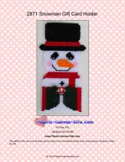 Snowman Gift Card Holder- Plastic Canvas Pattern or Kit