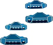 Perfeclan 4X RC Shock Absorber Protector Upgrades Kits, Aluminum Alloy Replacement Parts RC Damper Protector for 10208 1/10 Car Model, Blue