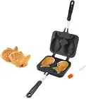 Taiyaki Fish Shape Cake Pan Waffle Cake Maker Pan Fish-Shaped Pancake Double Pan