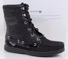 Sperry Top Sider Hiker Fish Boat Boots Lace Up Black Glitter Size 6
